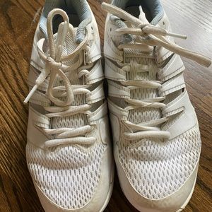 Nike white and silver sneakers